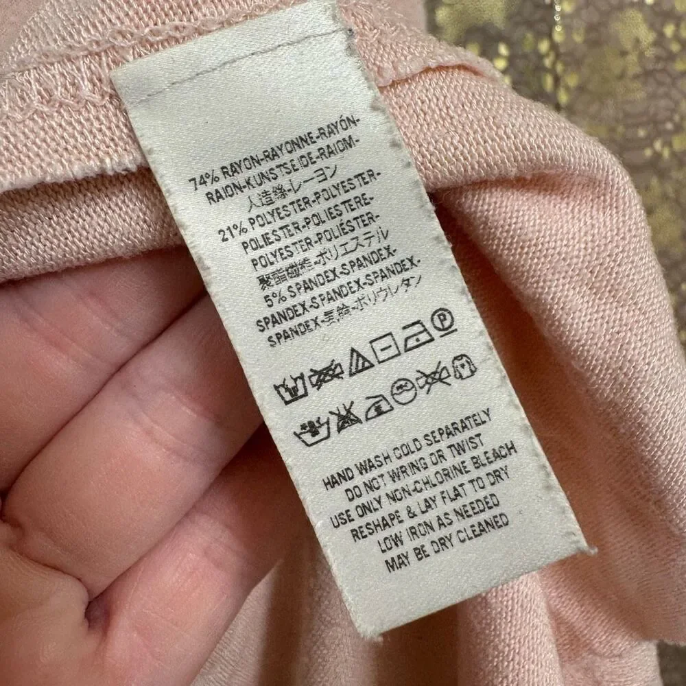 Free People We The Free Light Pink Stretchy Cozy Stretchy Rayon Tank Top Small